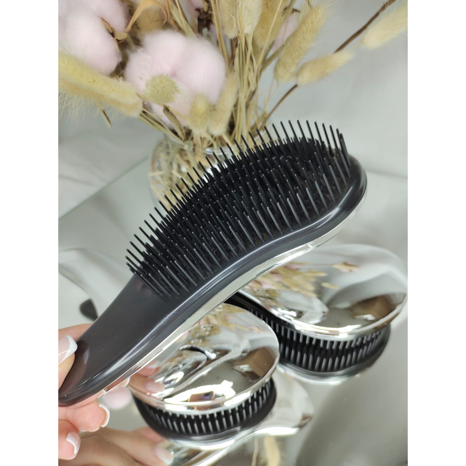 Расческа Detangler Brush, Серебро гальваническое