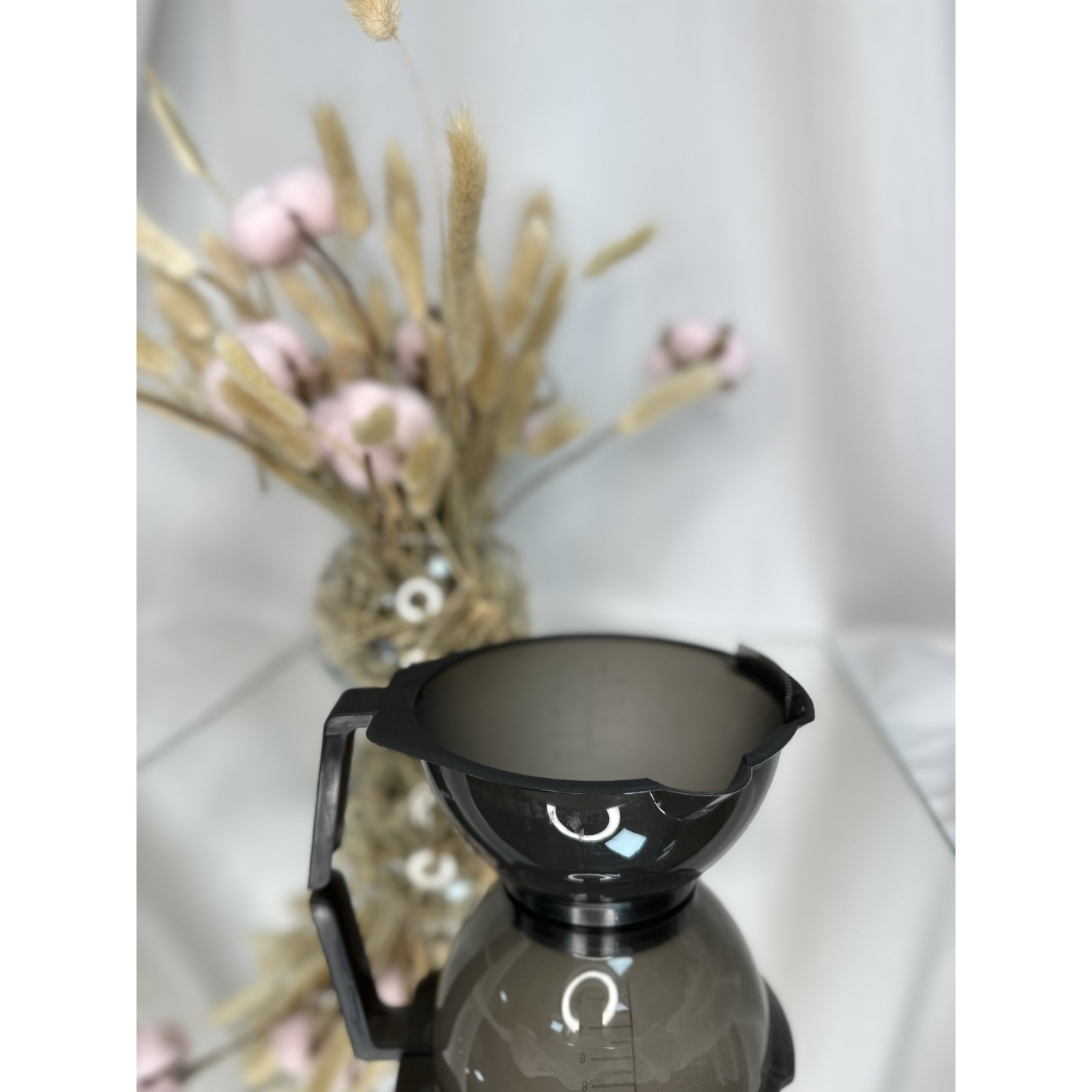 Миска парикмахера с ручкой и гребнем, черная