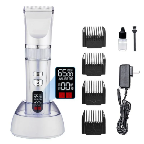 Машинка для стрижки волос LAORENTOU беспроводная, белая