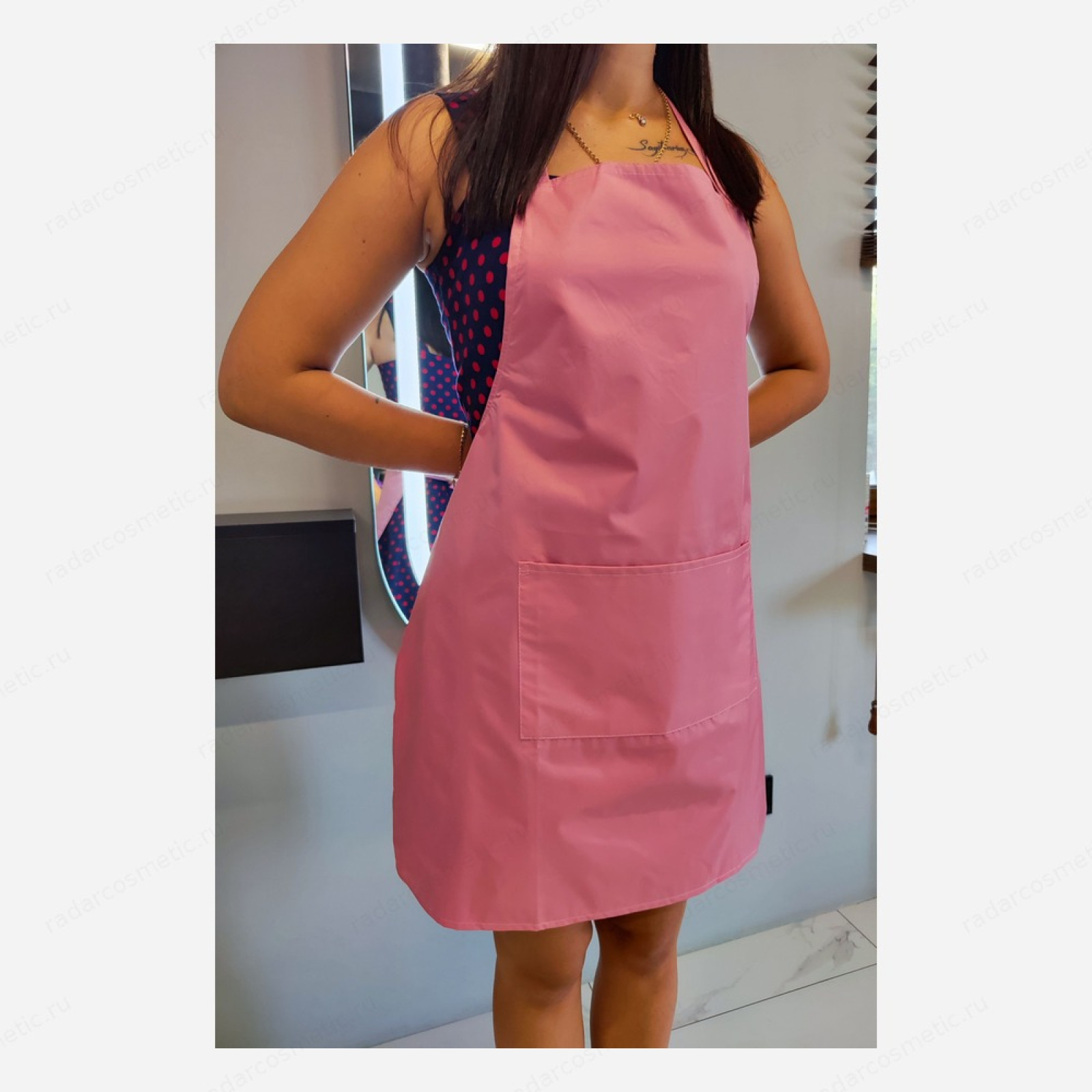 Фартук мастера-парикмахера Slim, розовый