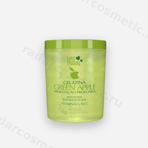 Коллагеновый восполнитель LOVE POTION Gelatina Green Apple 1000 ml
