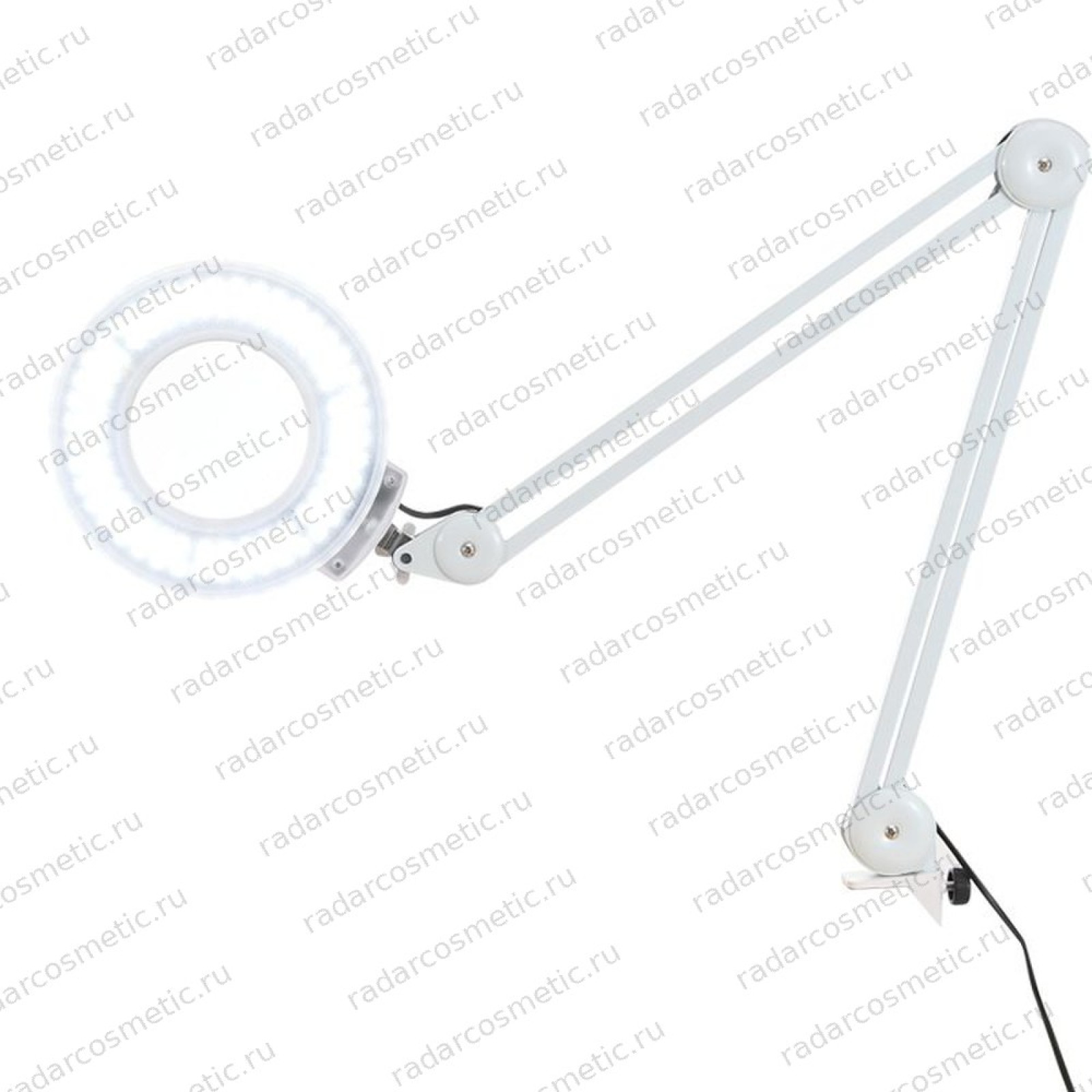Лампа кольцевая с пантографом и струбциной