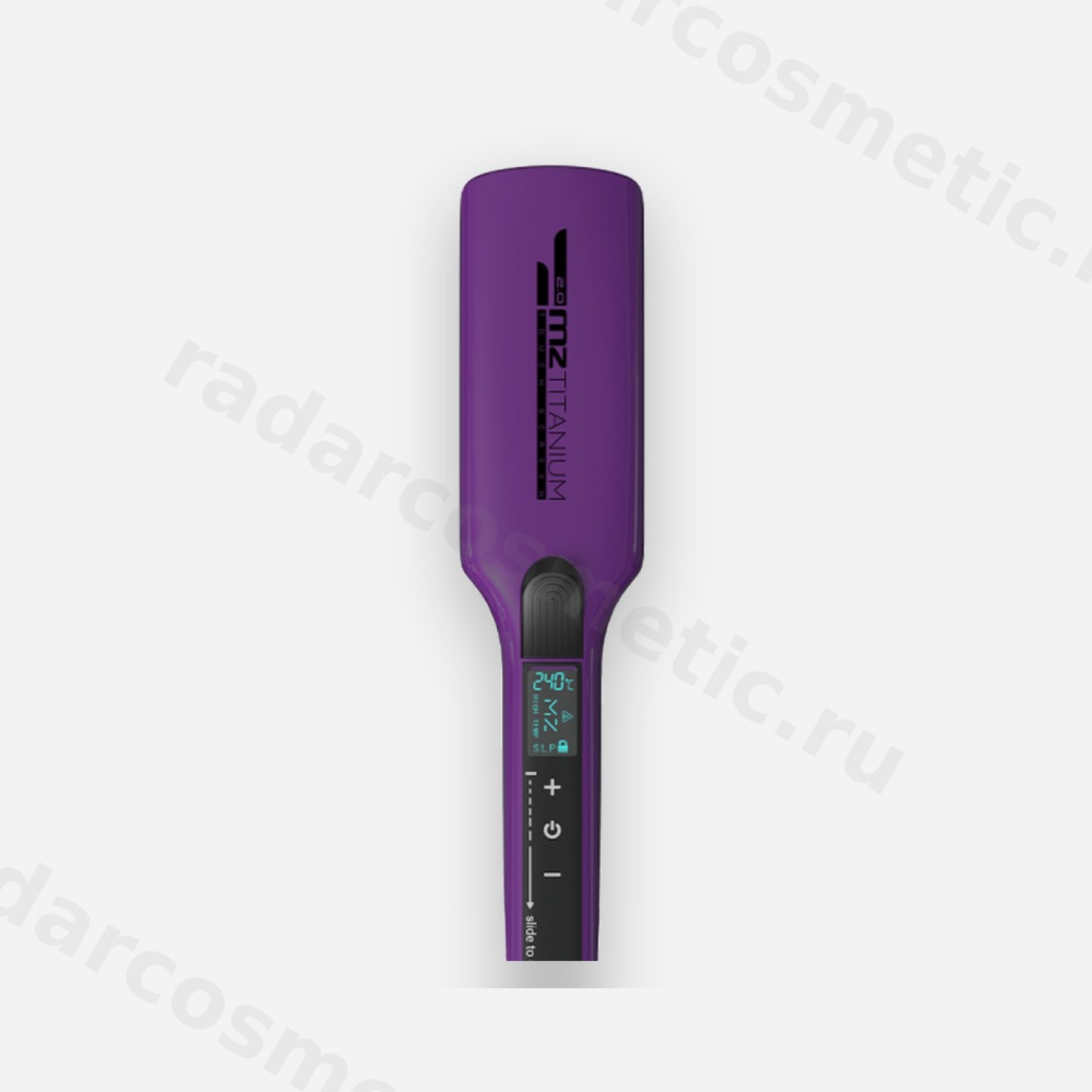Утюжок MZ Titanium 2.0 темно-фиолетовый, черные пластины, глянец