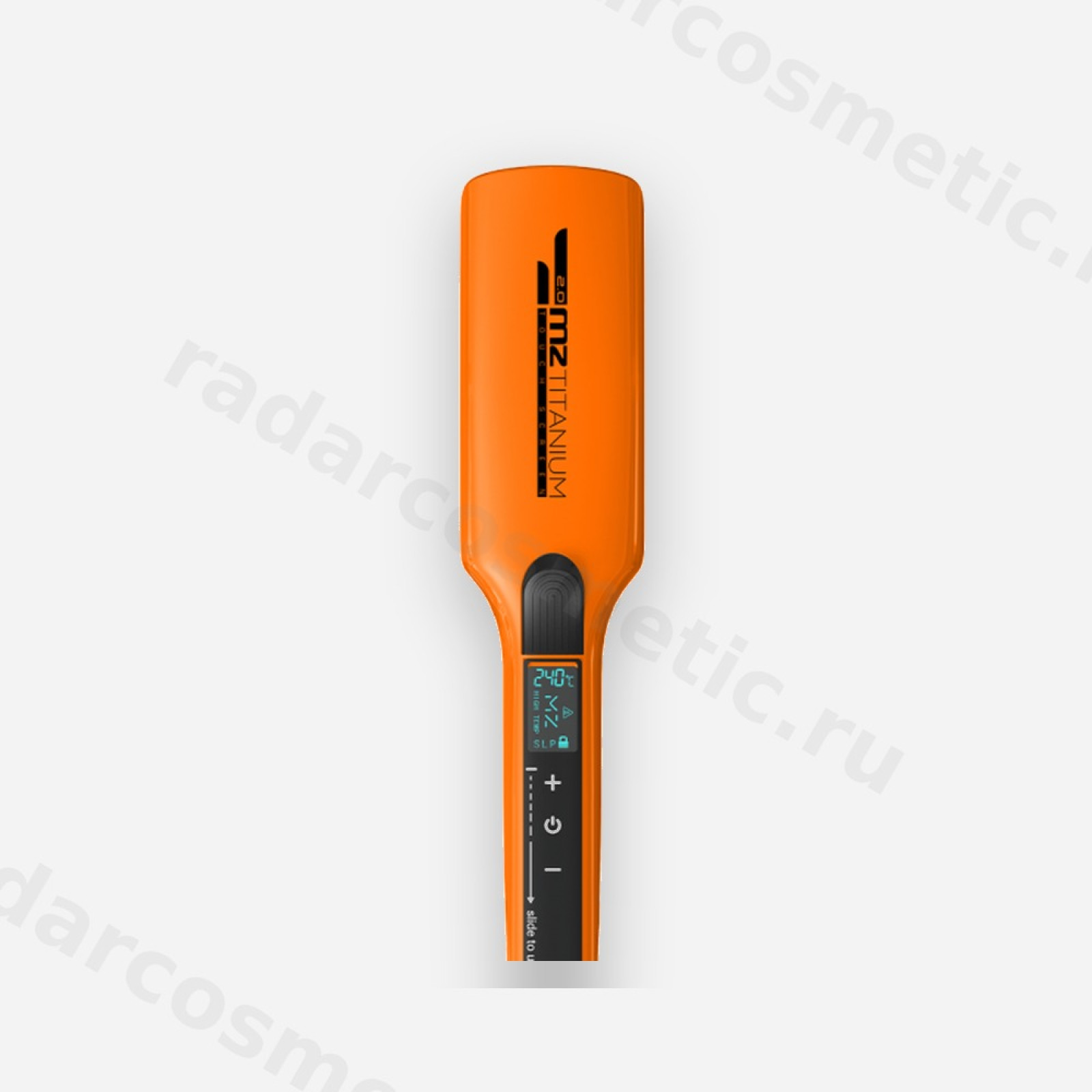 Утюжок MZ Titanium 2.0 оранжевный, черные пластины, глянец