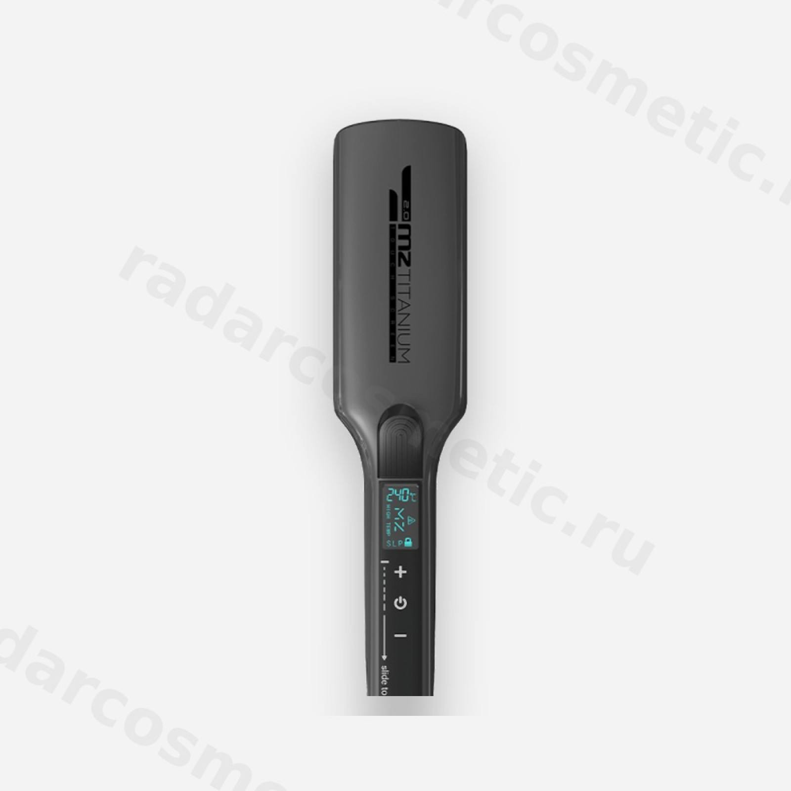 Утюжок MZ Titanium 2.0 космос, широкие черные пластины, глянец