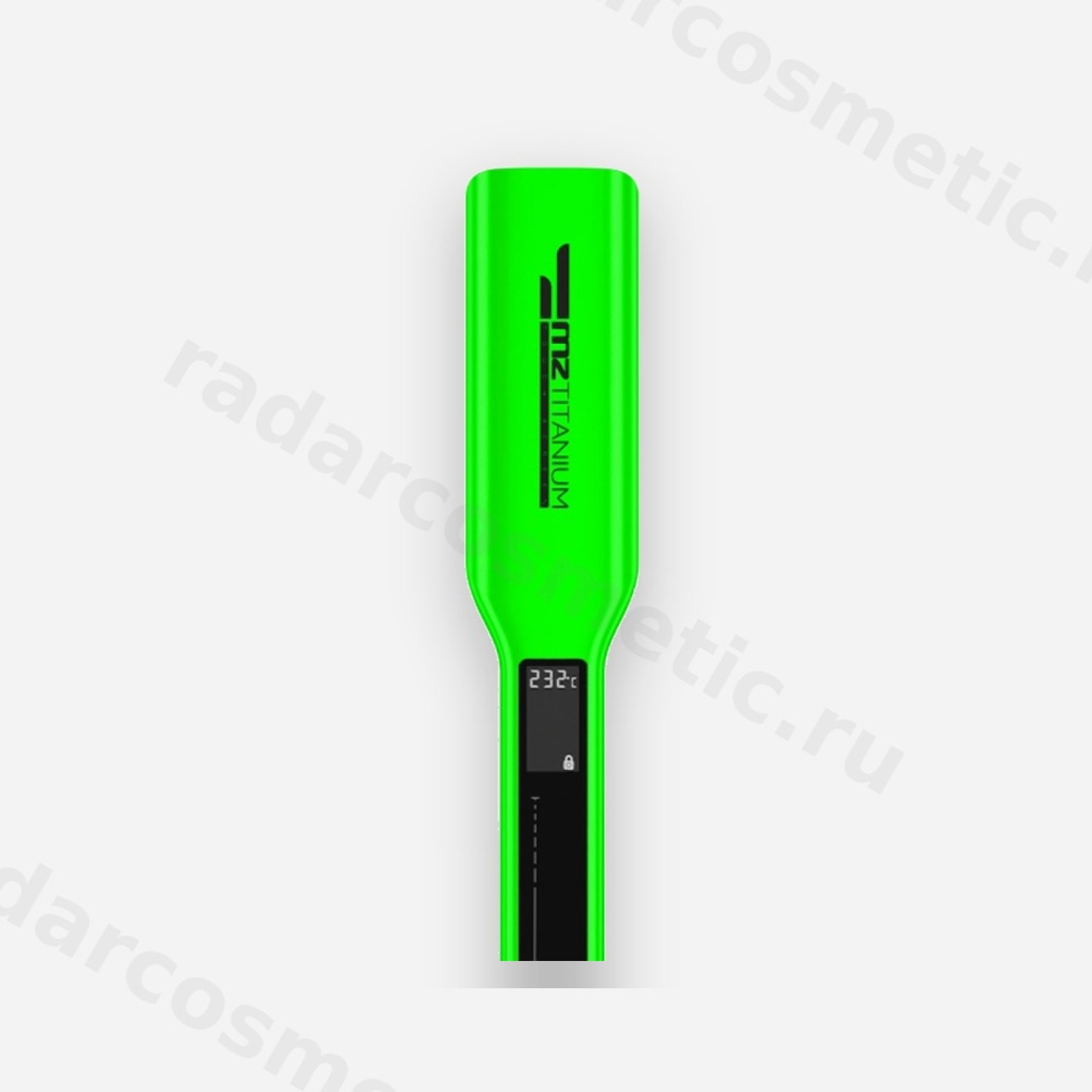 Утюжок MZ Titanium Зеленый, широкие пластины, титан, 230С